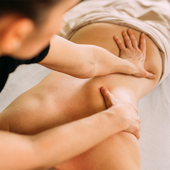 Massage suédois en cours de pratique