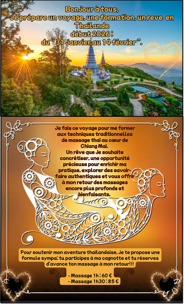 Projet de formation en massage Thaï début 2026